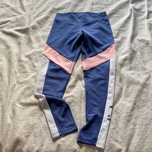 Adidas Navy, Pink & White Colorblock Leggings